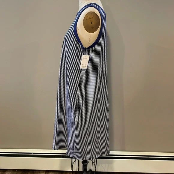 Sonoma scoop neck midi stripe sleeveless stretch dress w/ pockets - Picture 4 of 7